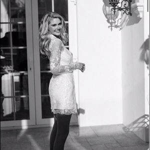 LeRose Stories Grace Pearl Beaded Bridal Robe - Includes Slip